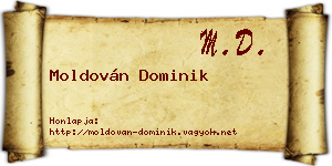 Moldován Dominik névjegykártya