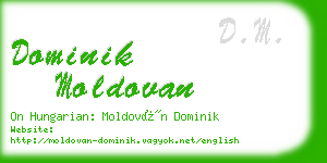 dominik moldovan business card